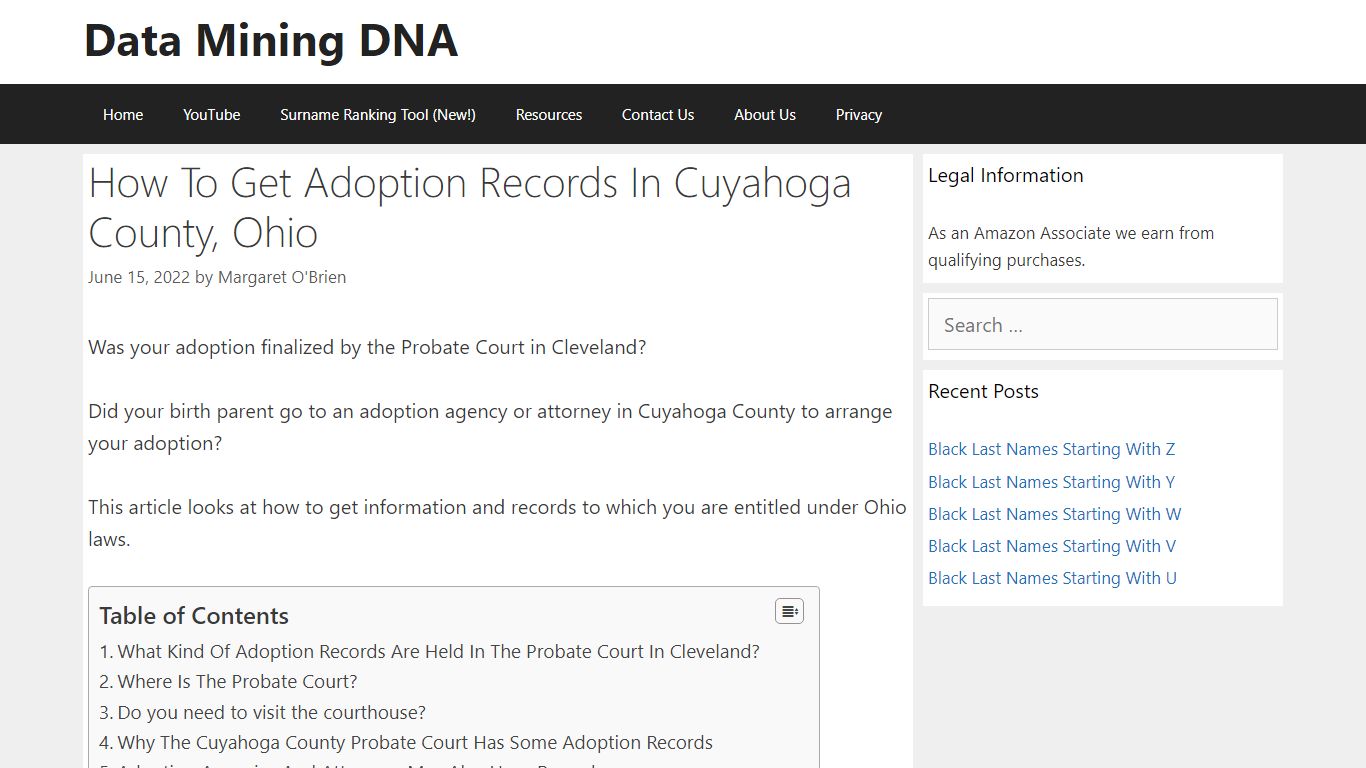 How To Get Adoption Records In Cuyahoga County, Ohio